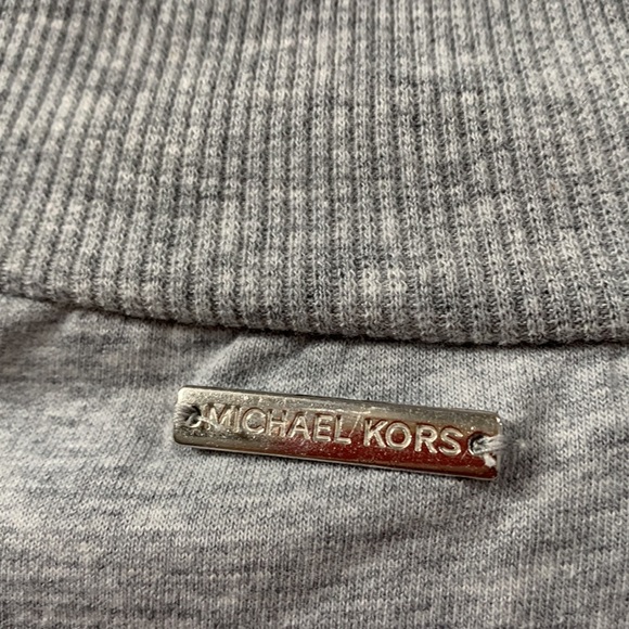 Michael by Michael Kors Heathered Grey Long Sleeve Top Cotton Blend Size M - Picture 5 of 8